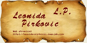 Leonida Pirković vizit kartica